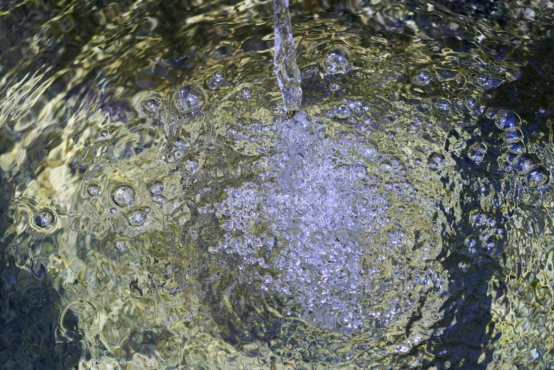 a close up of water