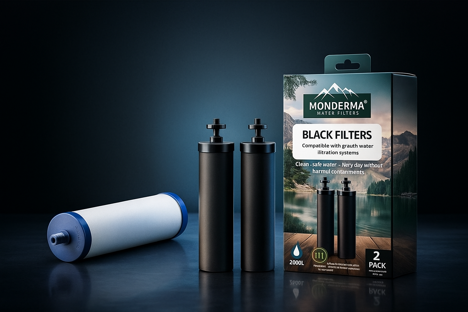 Recharges filtres pour fontaine à gravité et système sur comptoir