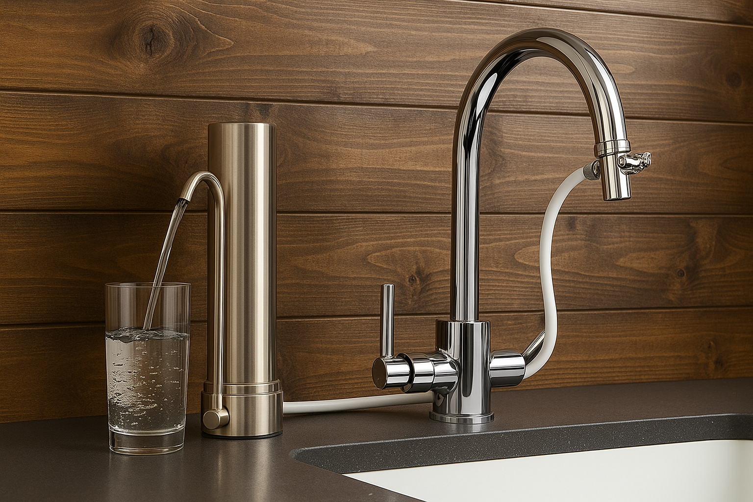 Filtration sur comptoir en inox