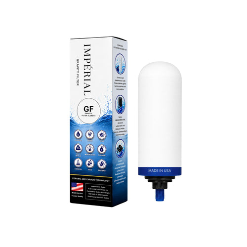 Impérial filters Recharge filtration pour fontaine à gravité Filtre Monderma Impérial GF™ – Céramique & charbon actif granulaire