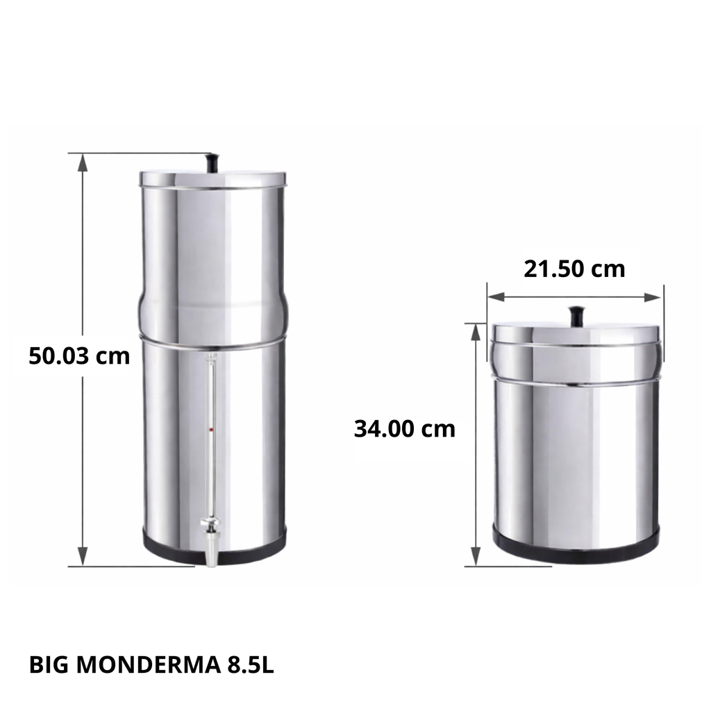 Monderma Max Big 8.5L Water Dispenser - includes 2 FTO+ coldstream filters, 1 tap with a view
