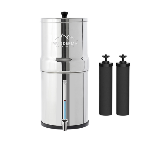 Fontaine Monderma Max Big 8.5L - inclus 2 filtres black filters, 1 robinet avec vue