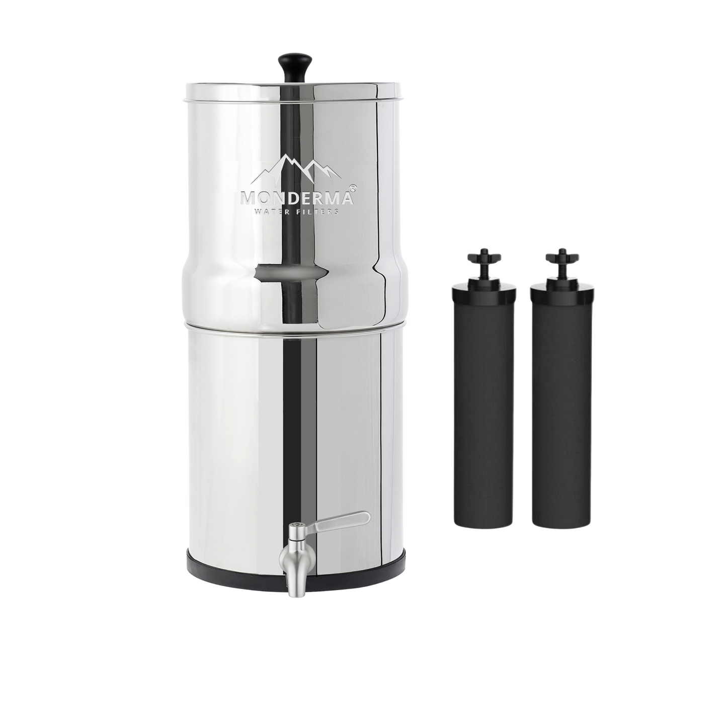 Monderma Big 8.5L water fountain - 2 Black filters cartridges