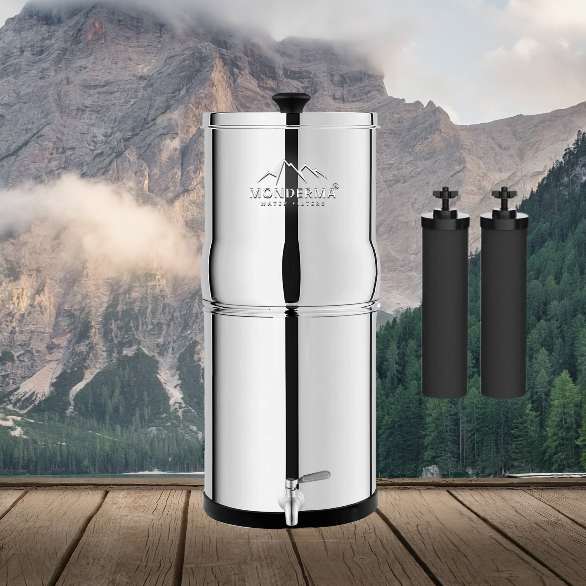 Fontaine Monderma Big 8.5L - 2 cartouches Black filters