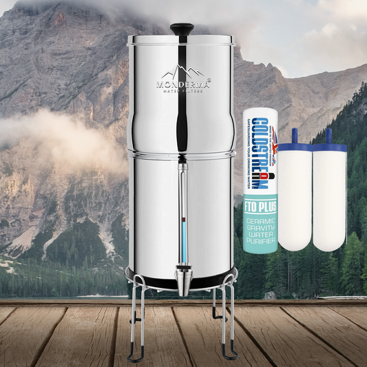 Fontaine Monderma Max Big 8.5L - inclus filtres 2 FTO+, 1 base inox, 1 robinet avec vue