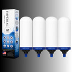 Monderma Recharge filtration pour fontaine à gravité Filtre Monderma Imperial GF™ | Double Action Céramique & Charbon Actif Granulaire |24 mois/12 000 Litres