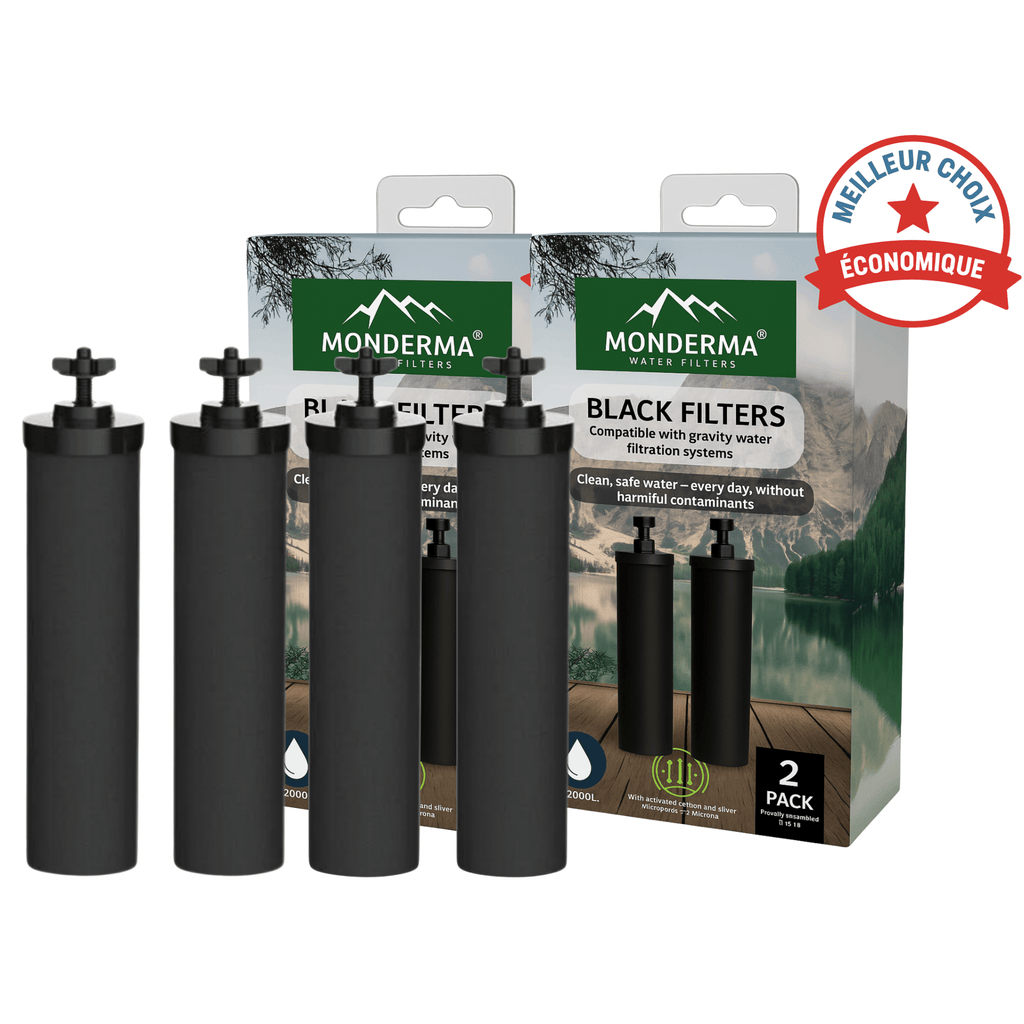 Monderma Cartouche Black Filters - Lot de 4 - 24 mois de filtration