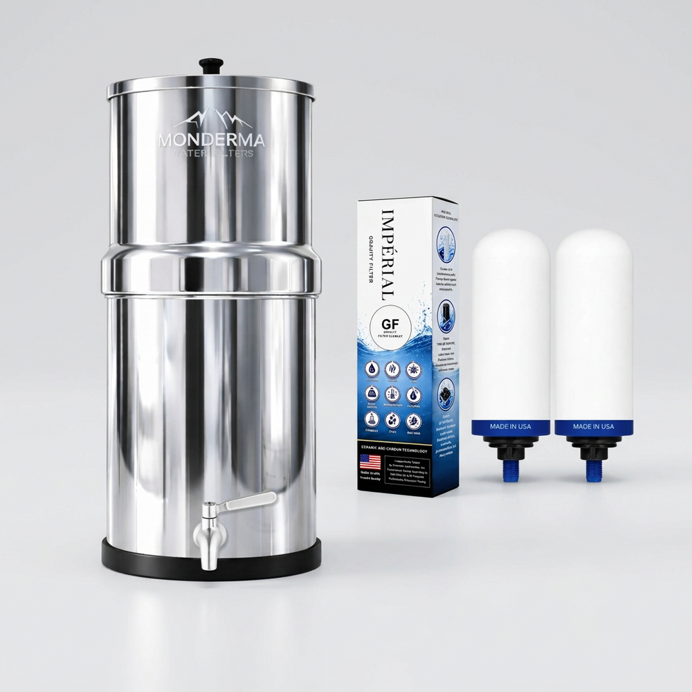 Monderma Fontaine Travel 5,6 L inox – 2 filtres Impérial GF