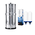 Monderma Fontaine filtrante gravitaire Monderma Fontaine Travel 5.6L inox | Robinet Vue | 2 filtres Impérial AMB | 12 mois de filtration