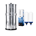 Monderma Fontaine filtrante gravitaire Monderma Fontaine Big 8.5L inox - 2 filtres Impérial AMB | 12 mois de filtration