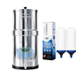 Monderma Fontaine filtrante gravitaire Monderma Fontaine Big 8.5L inox |BEP| - 2 filtres Impérial AMB | 12 mois de filtration