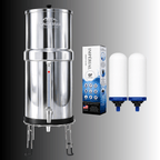 Monderma Fontaine filtrante gravitaire Monderma Fontaine Big 8.5L inox | Pack premium | 2 filtres Impérial GF | 12 mois de filtration
