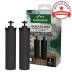 Monderma Fontaine à gravité purificateur d'eau Monderma Cartouche Black Filters - Lot de 2 - 12 mois de filtration