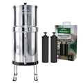 Monderma Fontaine à gravité purificateur d'eau Monderma Fontaine Travel 5.6L inox - 2 Black Filters - Pack Premium - 12 mois de filtration